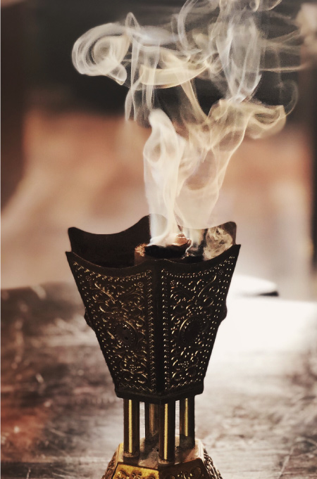 burning incense